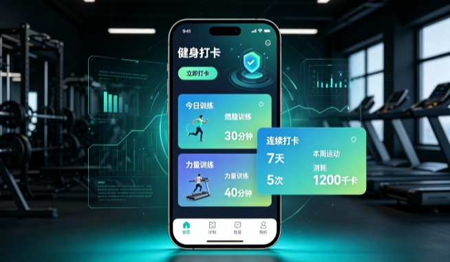 健身打卡APP开发 运动打卡训练计划系统